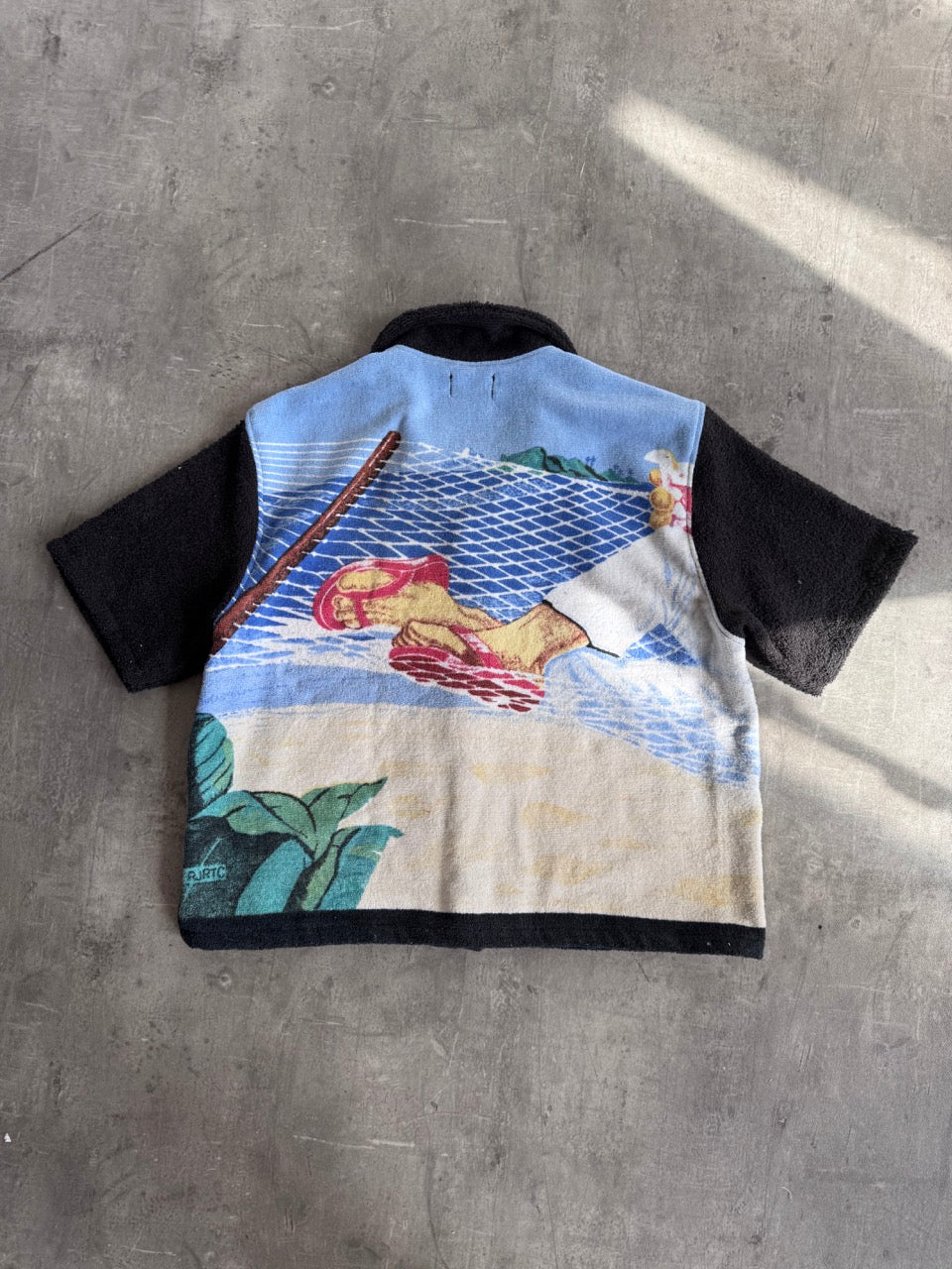 VT Rework: Camel Beach Towelling Boxy Shirt