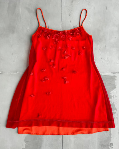 PLEIN SUD SUN MESH MINI DRESS - S | Small, Orange