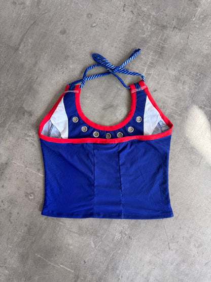 VT Rework: Japan Eyelet Halterneck Top