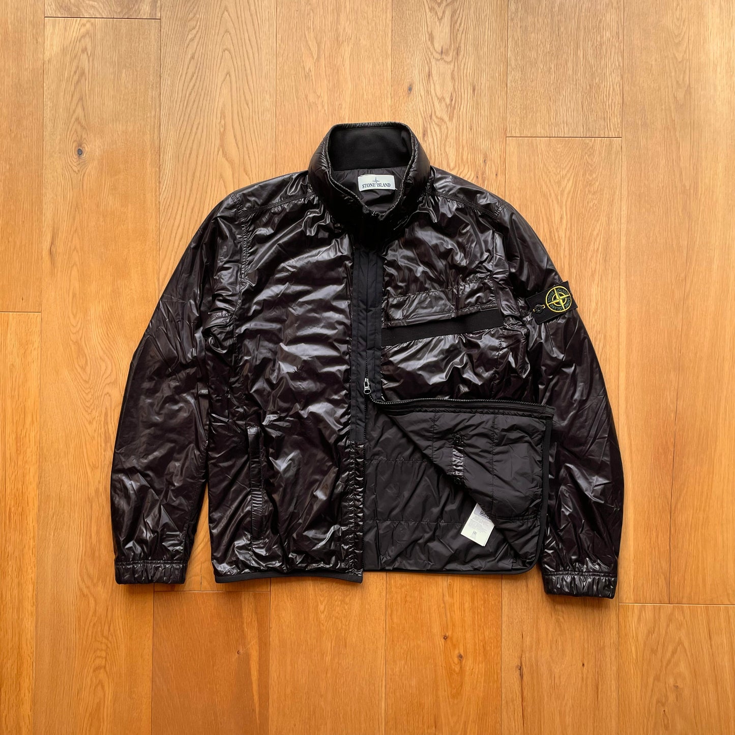 Stone Island Pertex Quantum Y Primaloft Concealed Hood Jacket | Large, Burgundy