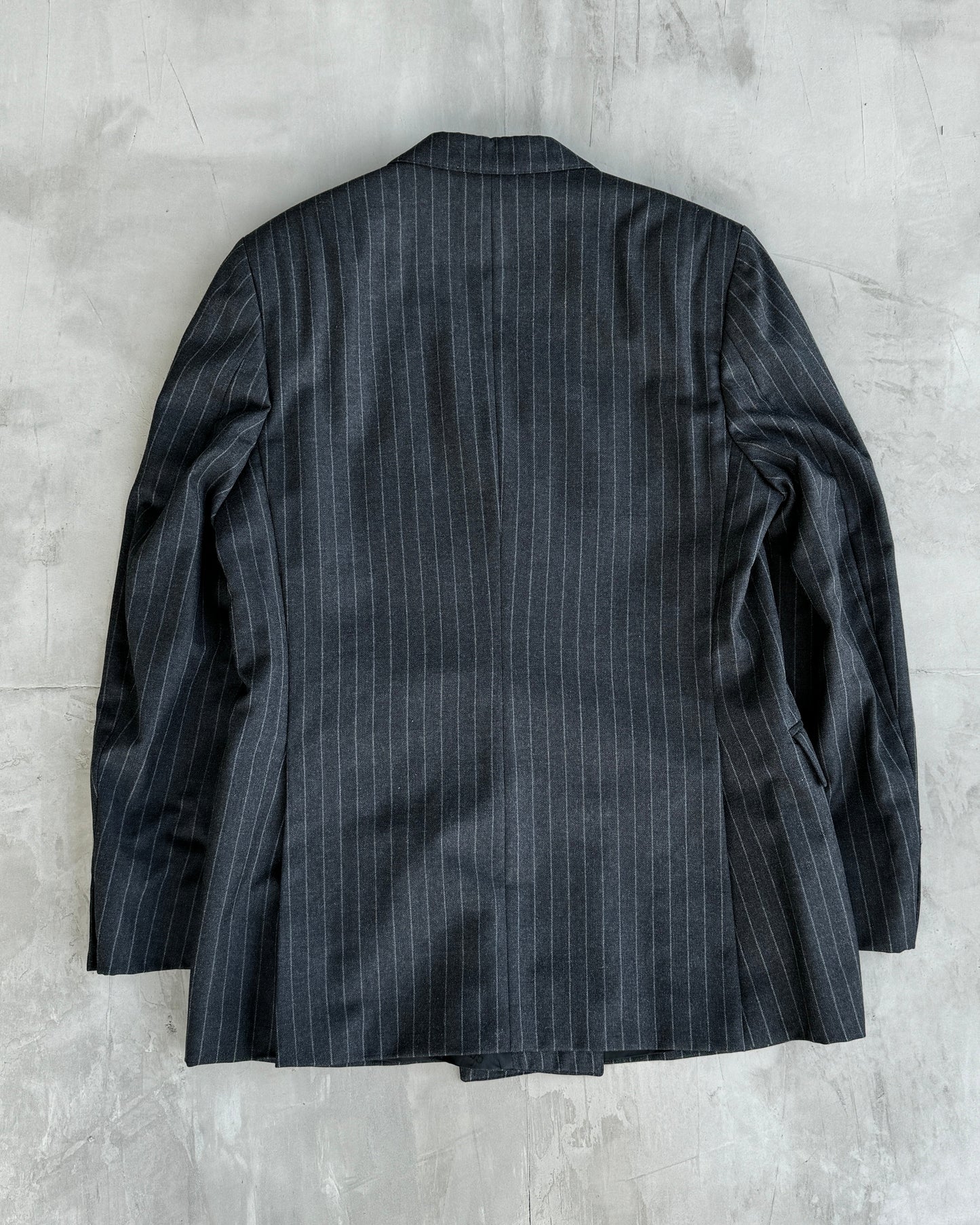 CHRISTIAN DIOR MONSIEUR DOUBLE BREASTED WOOL PINSTRIPE SUIT - 40R / M-L | 40R, Multicoloured