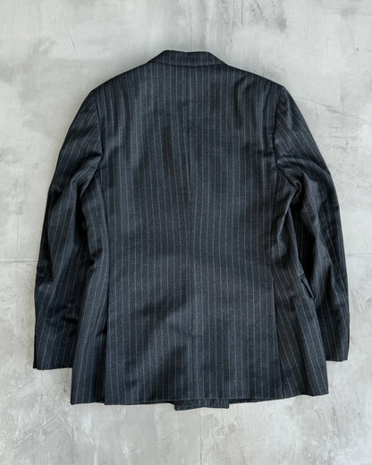 CHRISTIAN DIOR MONSIEUR DOUBLE BREASTED WOOL PINSTRIPE SUIT - 40R / M-L | 40R, Multicoloured