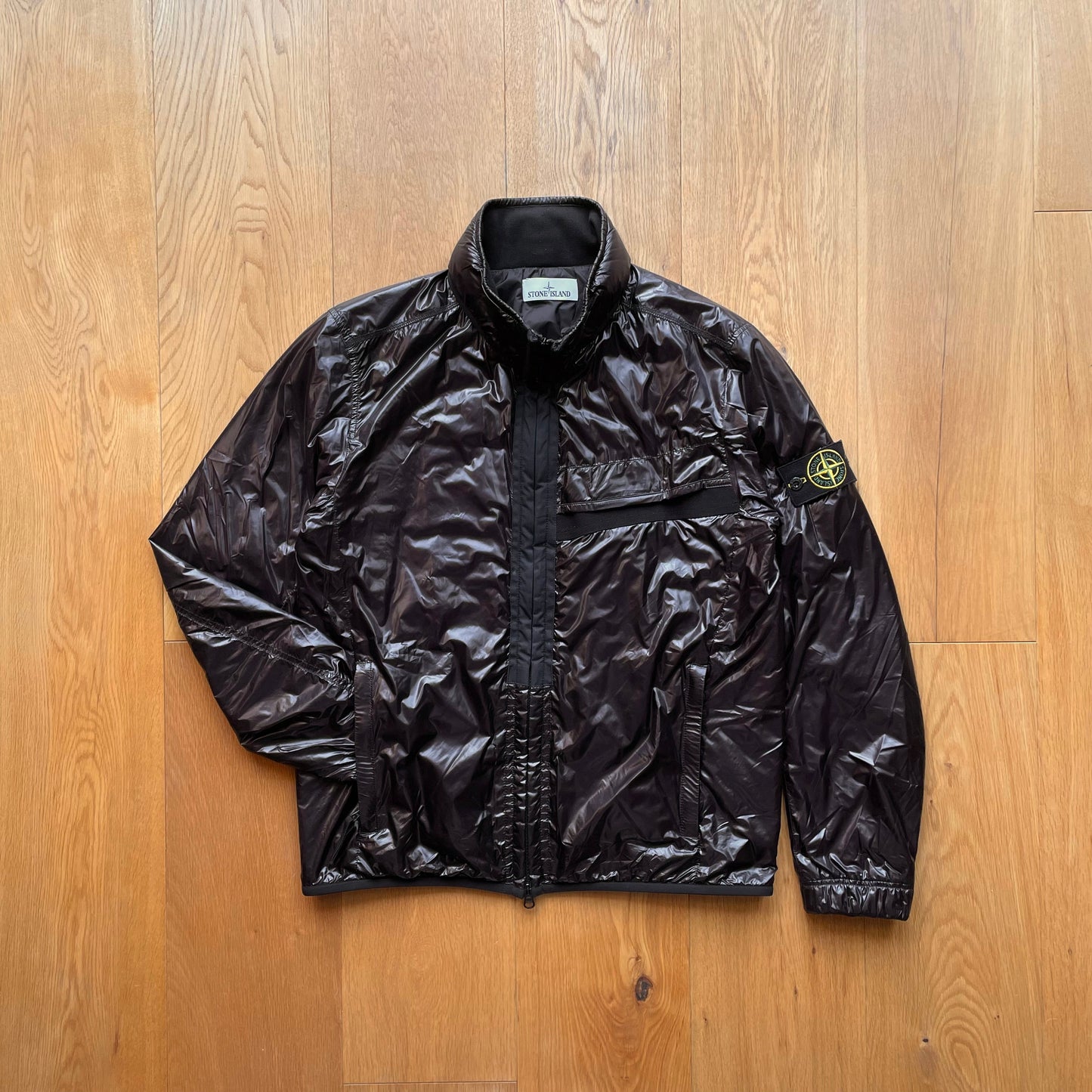 Stone Island Pertex Quantum Y Primaloft Concealed Hood Jacket | Large, Burgundy