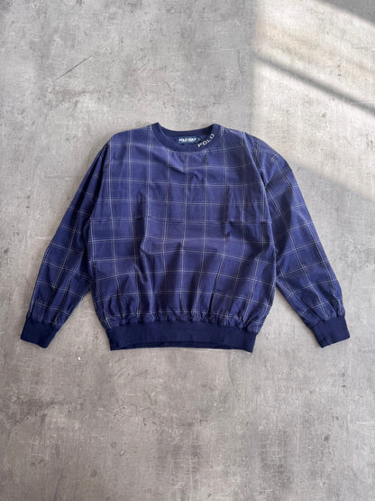 Polo Ralph Lauren Plaid Navy Nylon Sweater