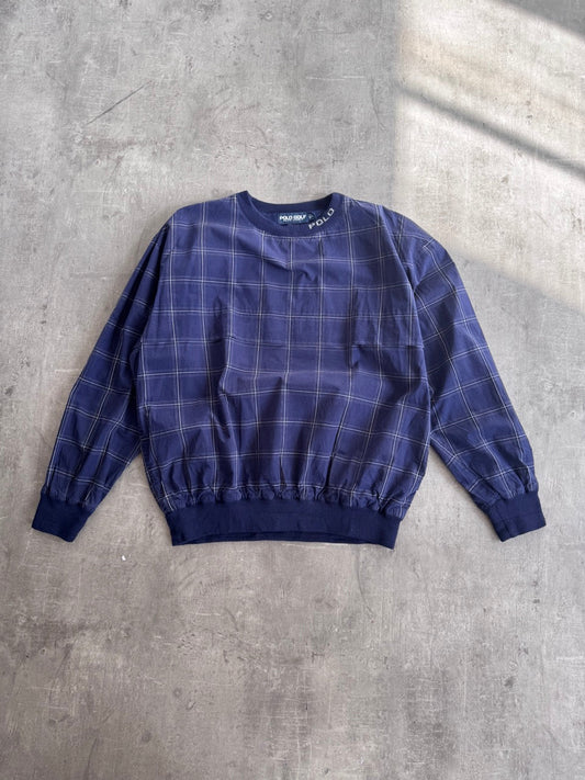 Polo Ralph Lauren Plaid Navy Nylon Sweater