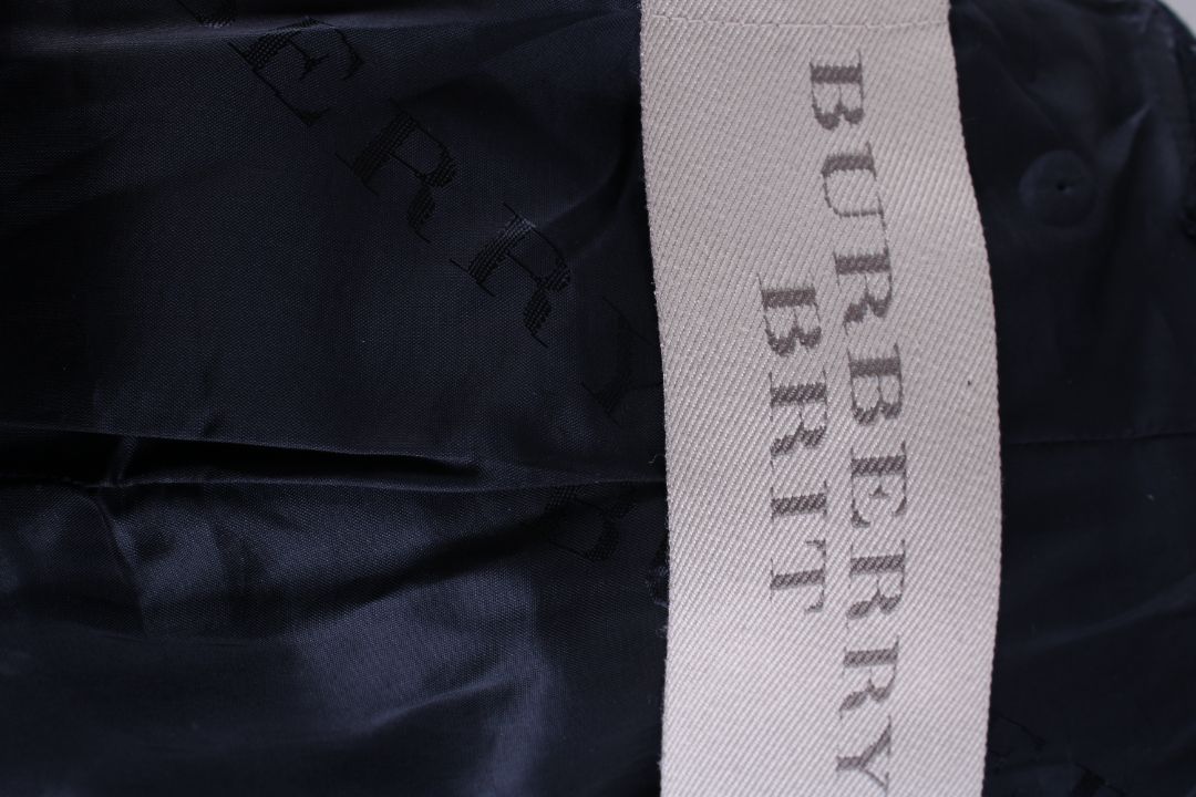Burberry Brit Double Breasted Wool Trench Coat Black 10 | Medium, Black