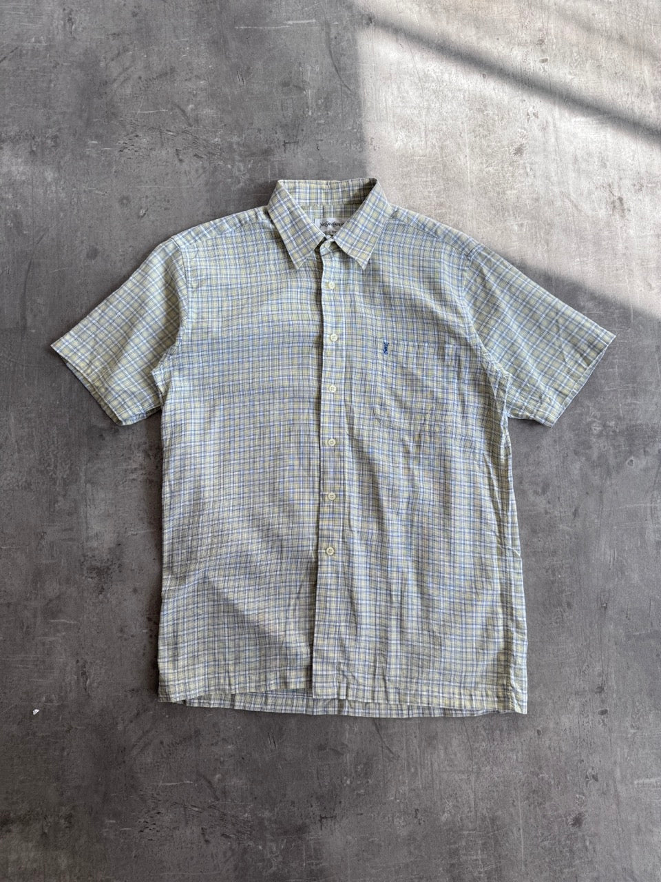 YSL Green Check Cotton Shirt