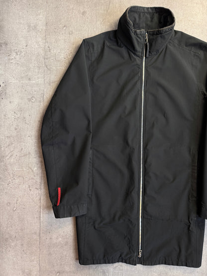 Prada Black Nylon Gore Tex Dual Zip Tech Jacket ART SGV732 (Sold As Seen)