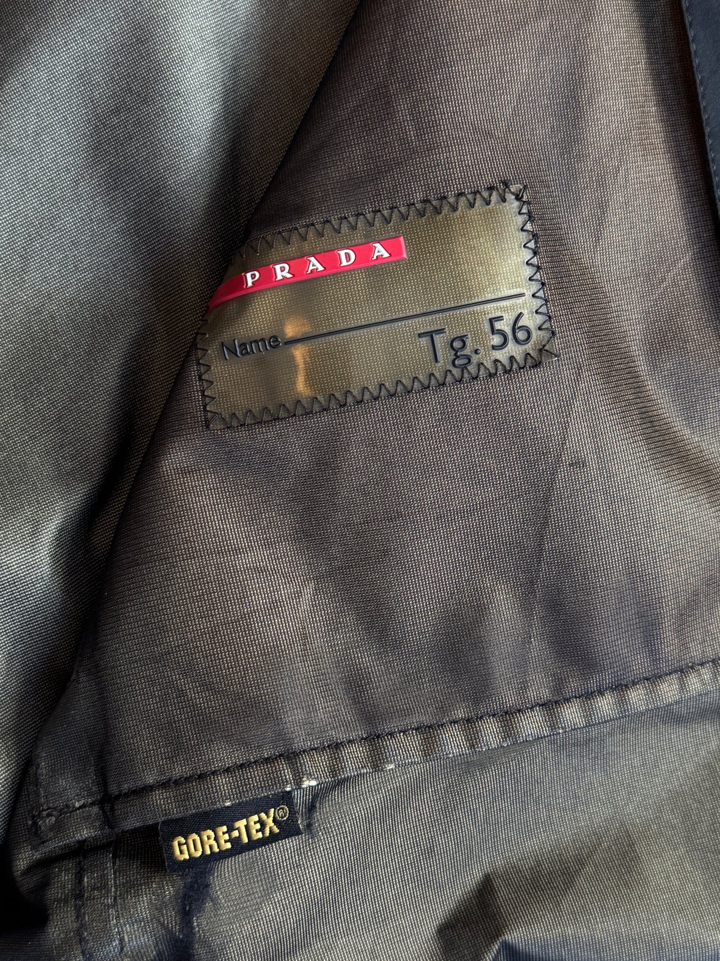 Prada Black Nylon Gore Tex Dual Zip Tech Jacket ART SGV732 (Sold As Seen)