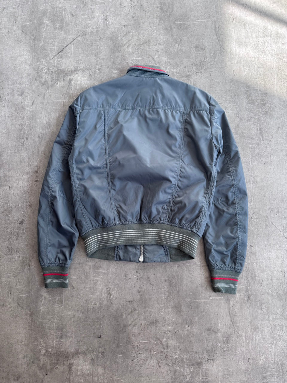 Marithe Francois Girbaud Sage Nylon Technical Bomber Jacket