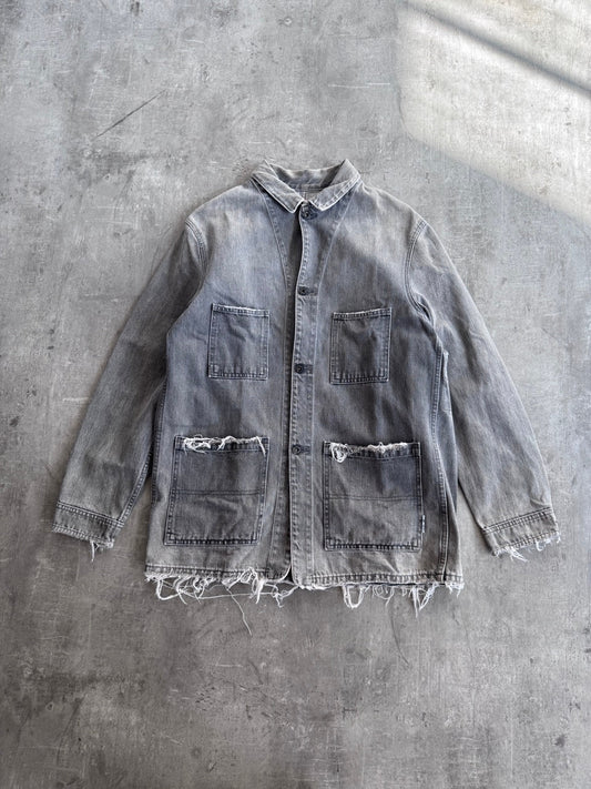 Neighbourhood Grey Distressed Denim Jacket