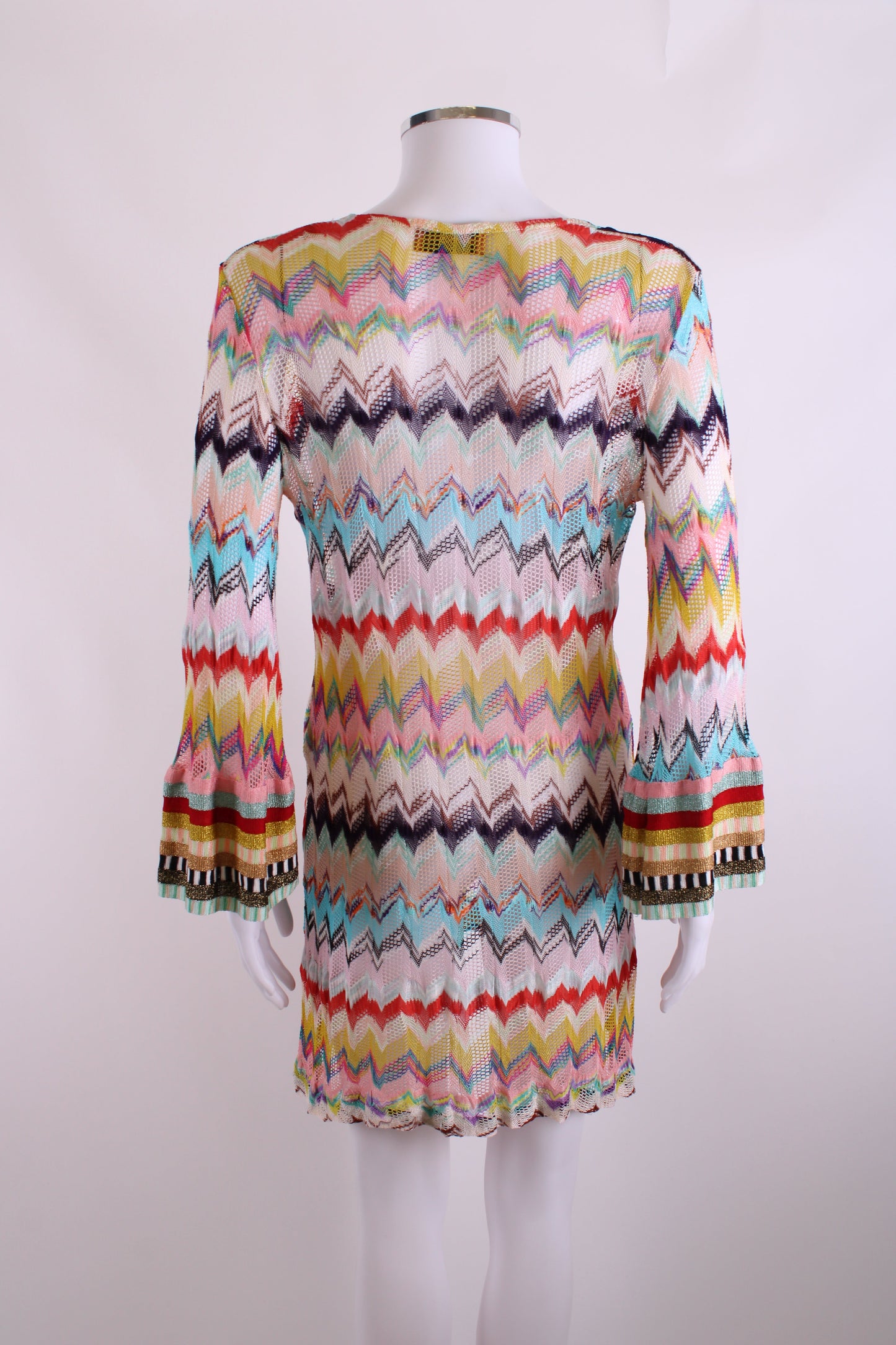 Missoni Mare L/S Chevron Beach Dress Multi Coloured 8 | O/S, Red