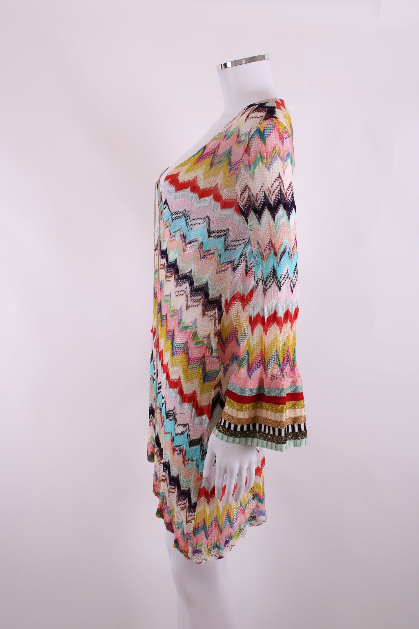 Missoni Mare L/S Chevron Beach Dress Multi Coloured 8 | O/S, Red