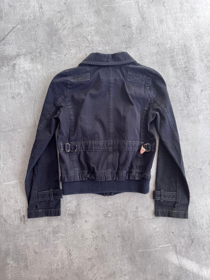 Burberry Blue Label Black Cropped Cotton Jacket
