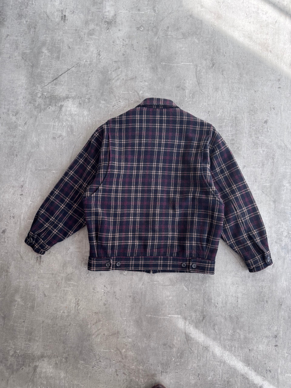Balenciaga Wool Plaid Harrington Jacket