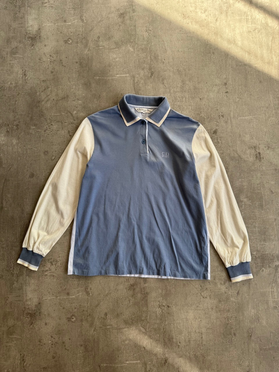 Christian Dior Sports Two Tone Long Sleeve Polo