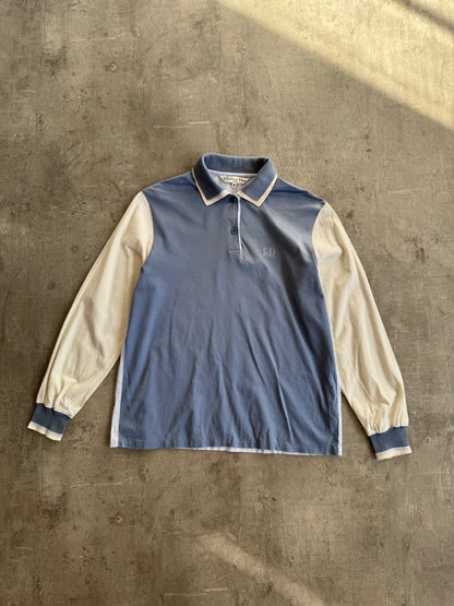 Christian Dior Sports Two Tone Long Sleeve Polo