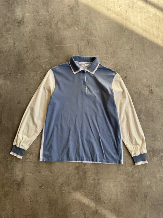Christian Dior Sports Two Tone Long Sleeve Polo
