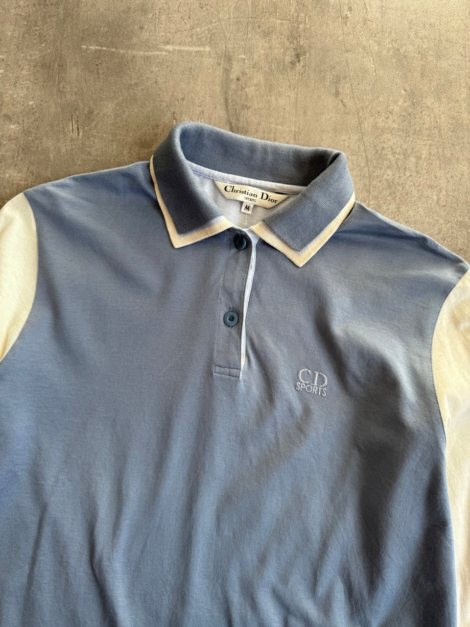 Christian Dior Sports Two Tone Long Sleeve Polo
