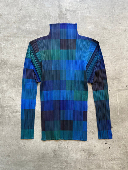 Issey Miyake Pleats Please Chequered Top | Small, Multicoloured