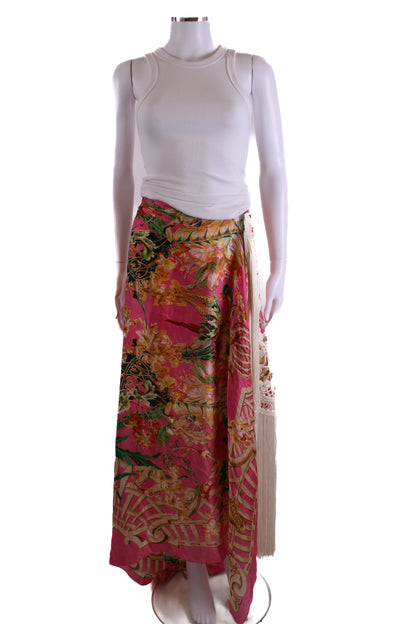 Christian Dior Summer 1995 Floral Sarong Pink/ Cream | O/S, Cream
