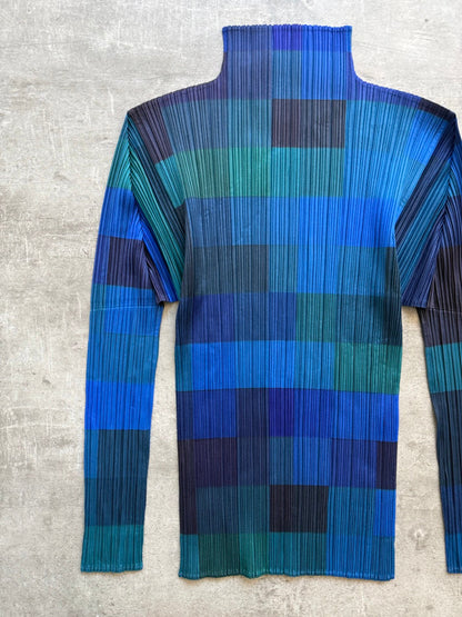 Issey Miyake Pleats Please Chequered Top | Small, Multicoloured