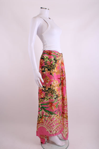 Christian Dior Summer 1995 Floral Sarong Pink/ Cream | O/S, Cream