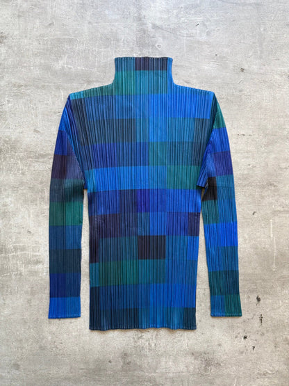 Issey Miyake Pleats Please Chequered Top | Small, Multicoloured