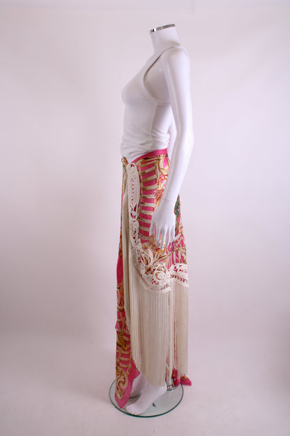 Christian Dior Summer 1995 Floral Sarong Pink/ Cream | O/S, Cream