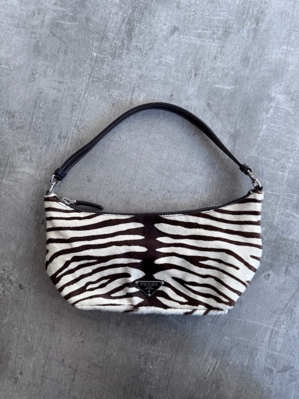 Prada Milano Pony Hair Zebra Style Shoulder Bag