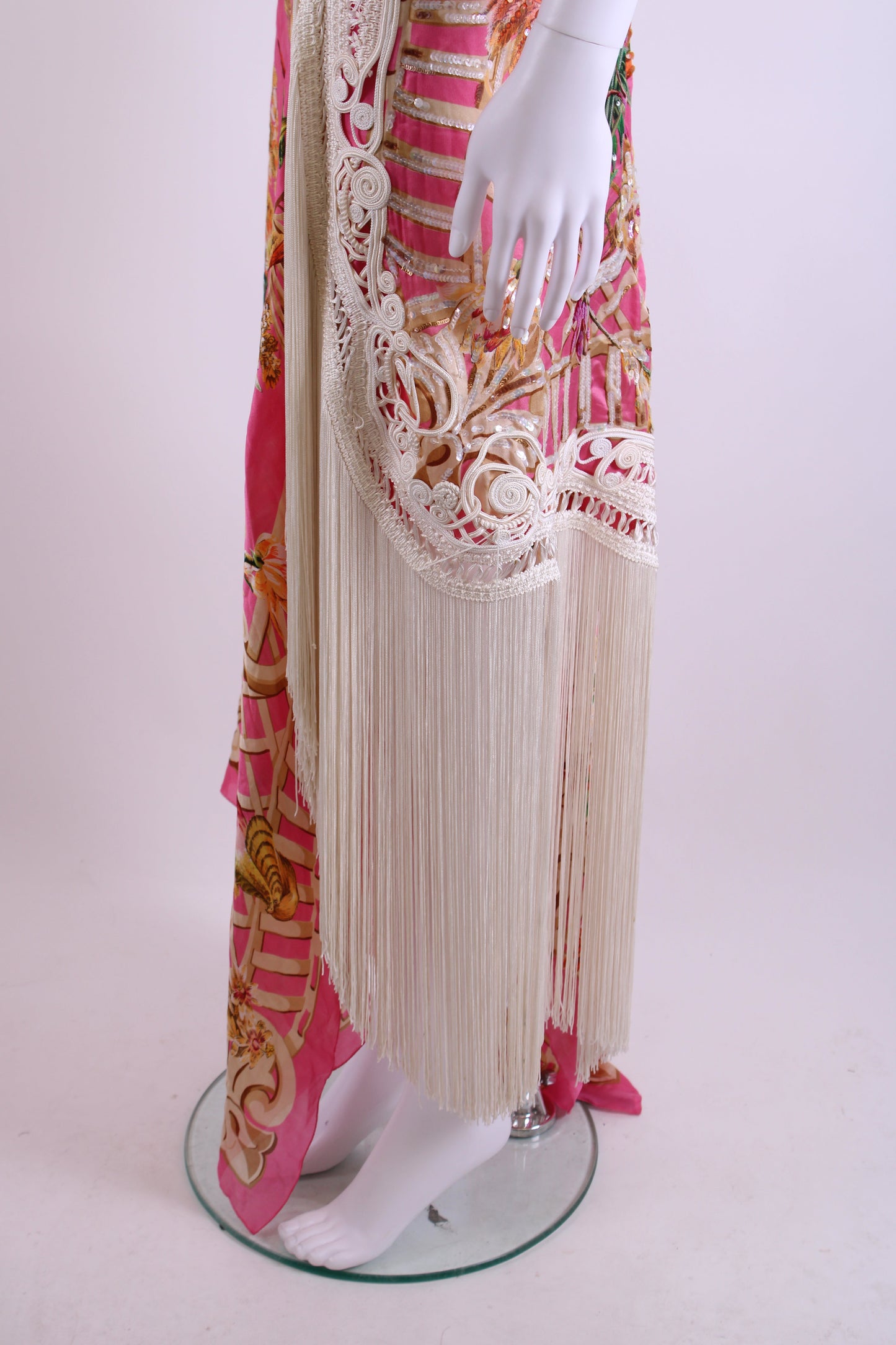 Christian Dior Summer 1995 Floral Sarong Pink/ Cream | O/S, Cream