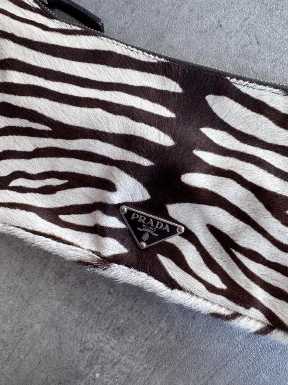Prada Milano Pony Hair Zebra Style Shoulder Bag