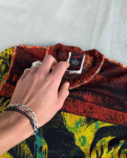 JEAN PAUL GAULTIER JPG 2000'S TROPICAL PRINT MESH TROUSER & TOP SET - S | Small, Multicoloured