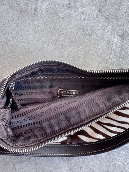 Prada Milano Pony Hair Zebra Style Shoulder Bag