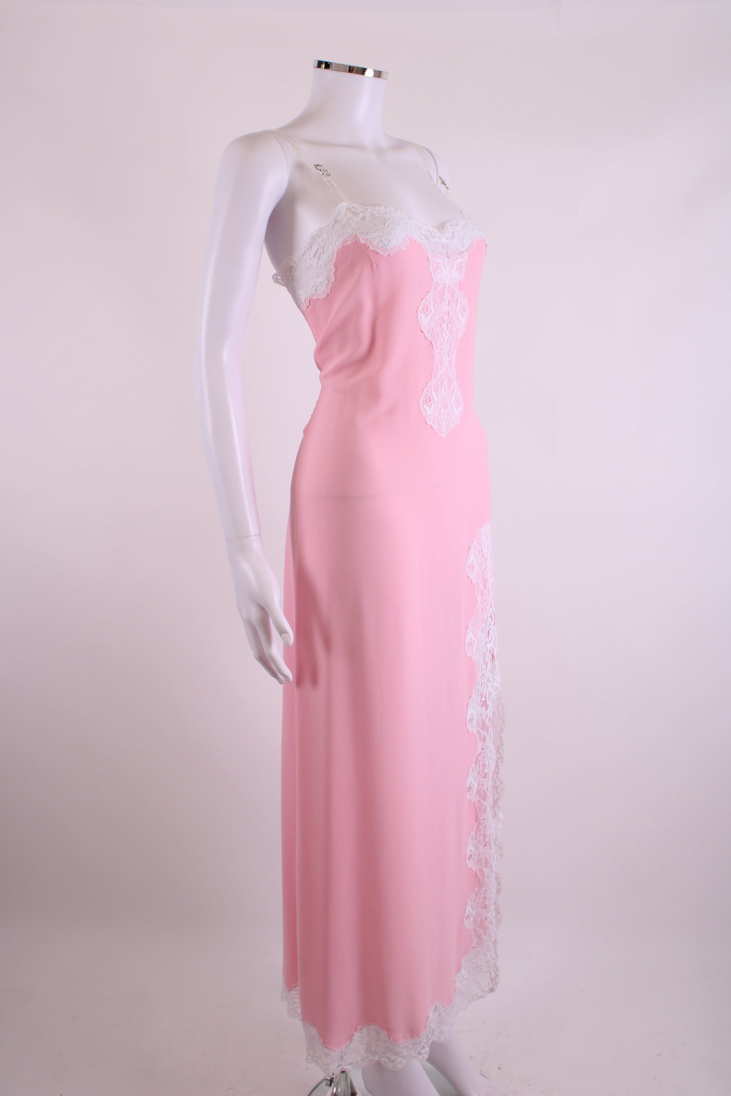 Christopher Kane Lace Trim Strap Detail Cami Dress Pink 8 | O/S, Pink