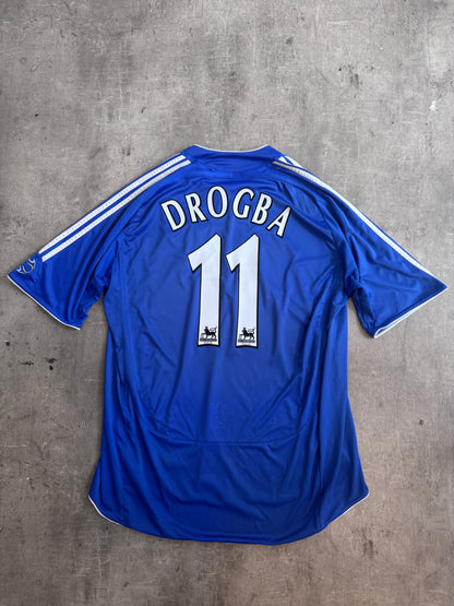 2006-08 Chelsea "Drogba 11" Adidas Home Football Shirt | Large, Multicoloured