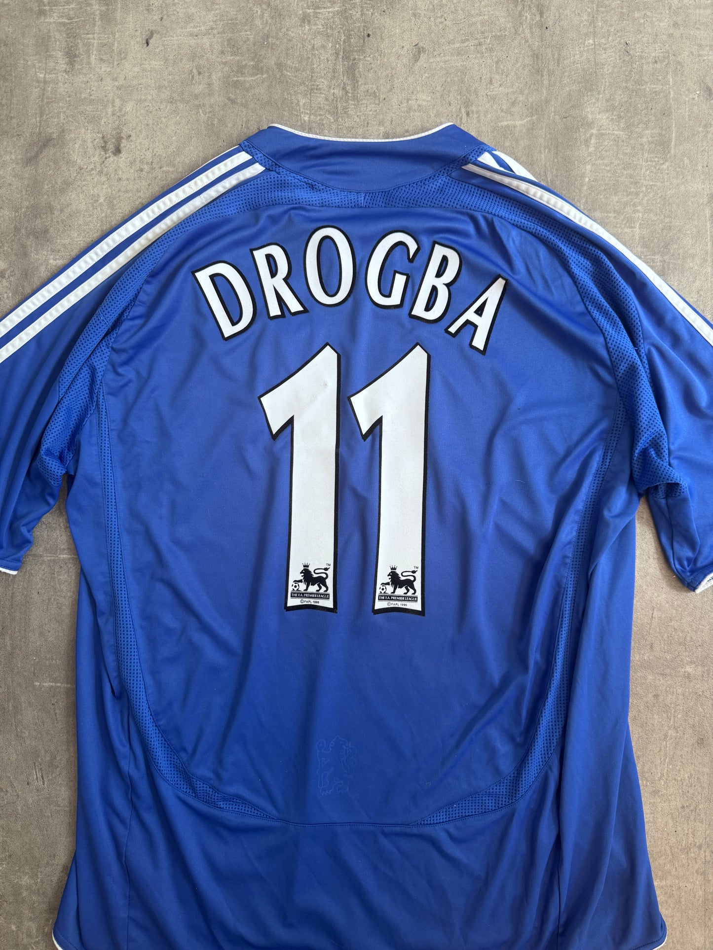 2006-08 Chelsea "Drogba 11" Adidas Home Football Shirt | Large, Multicoloured