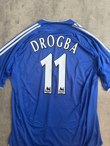 2006-08 Chelsea "Drogba 11" Adidas Home Football Shirt | Large, Multicoloured
