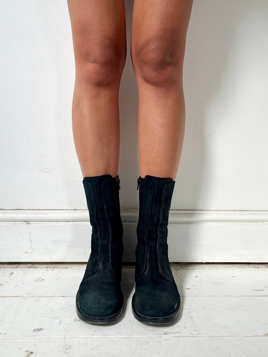 A.F VANDEVORST SUEDE BOOTS (EU 39) | DEFAULT TITLE, Black