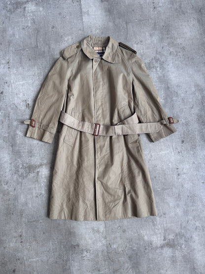 Burberry Single Breasted Olive Belted Trench