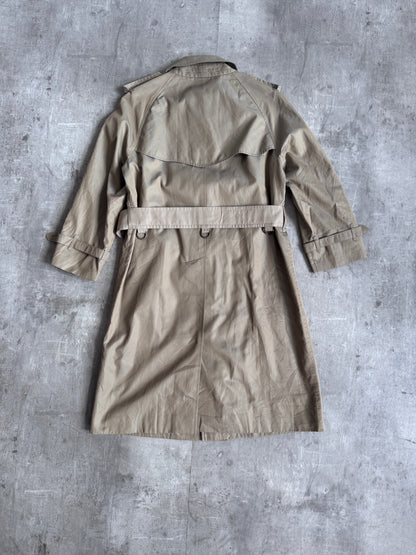 Burberry Single Breasted Olive Belted Trench