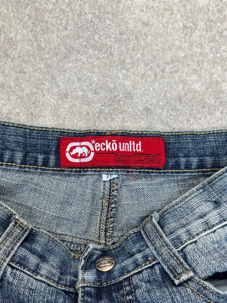 Ecko Unltd Distressed Patchwork Denim Jeans