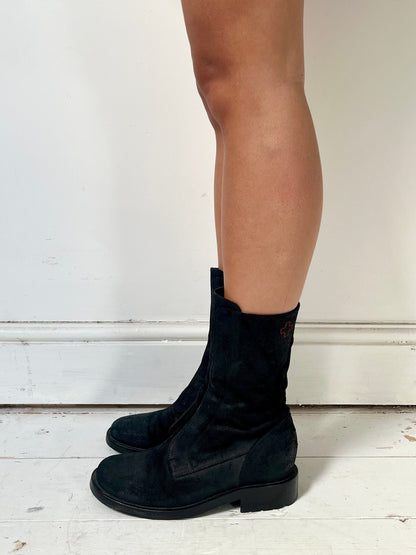 A.F VANDEVORST SUEDE BOOTS (EU 39) | DEFAULT TITLE, Black
