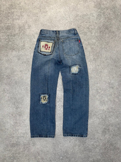 Ecko Unltd Distressed Patchwork Denim Jeans
