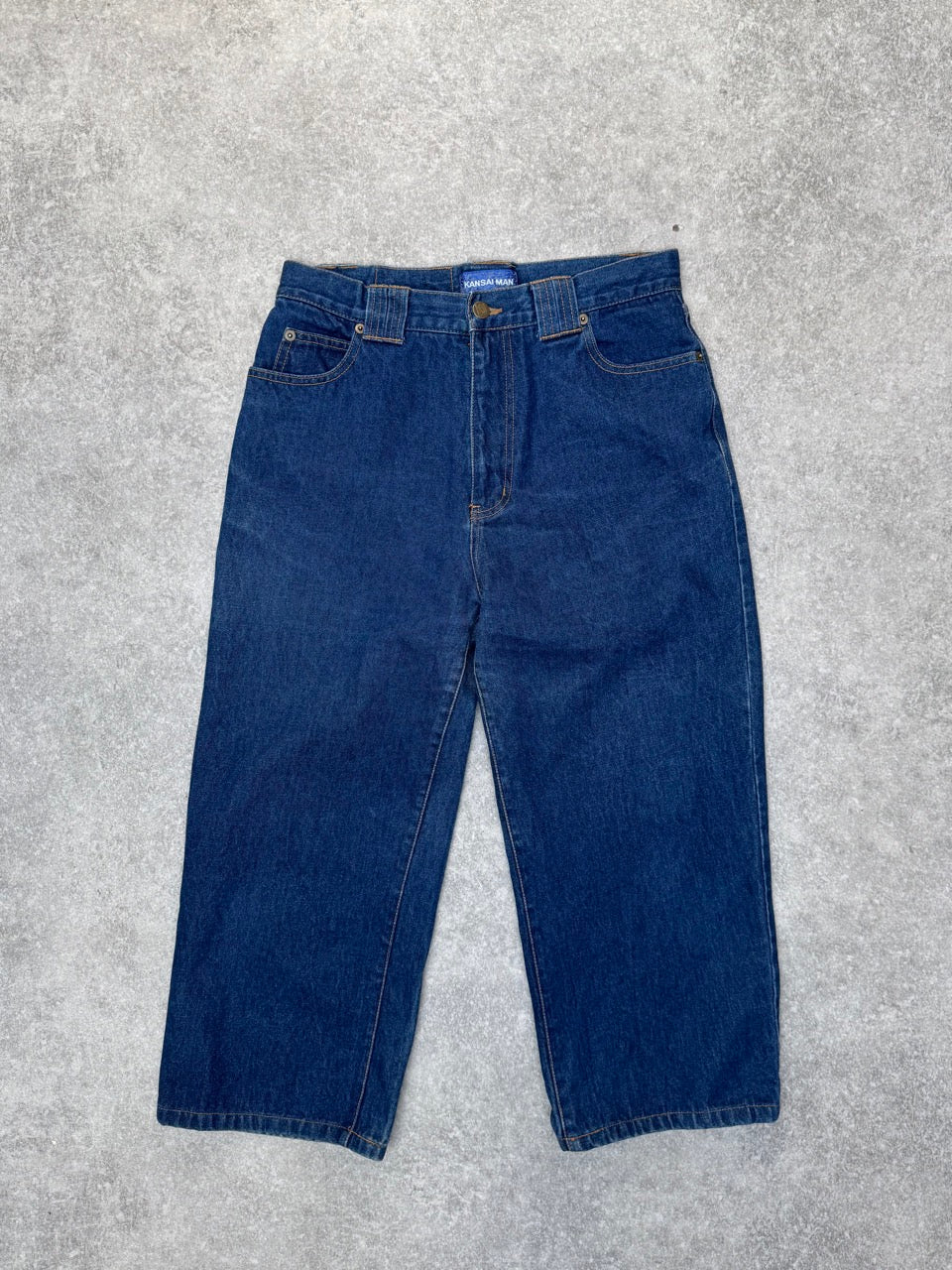 Kansai Man Dragon Embroidered Cropped Denim Jeans