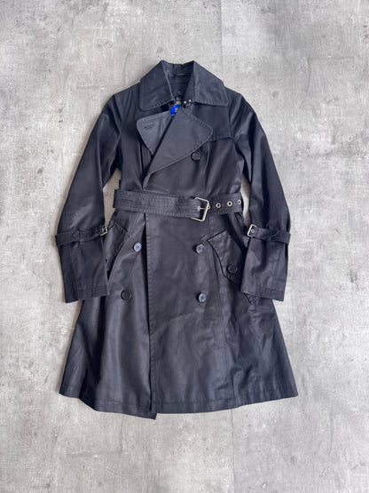 Burberry Wool Lined Double Breasted Black Trench