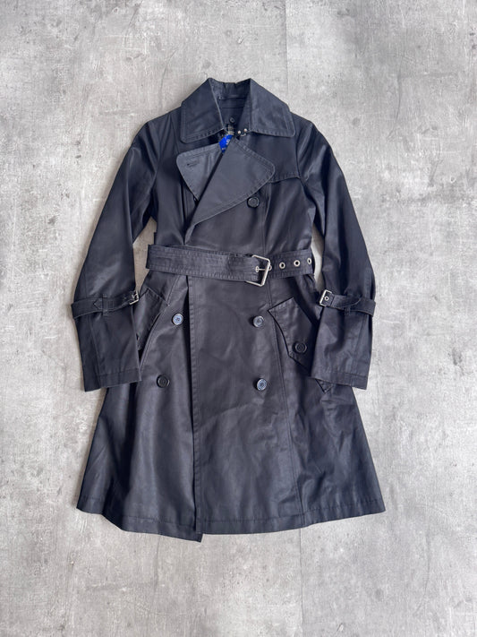 Burberry Wool Lined Double Breasted Black Trench