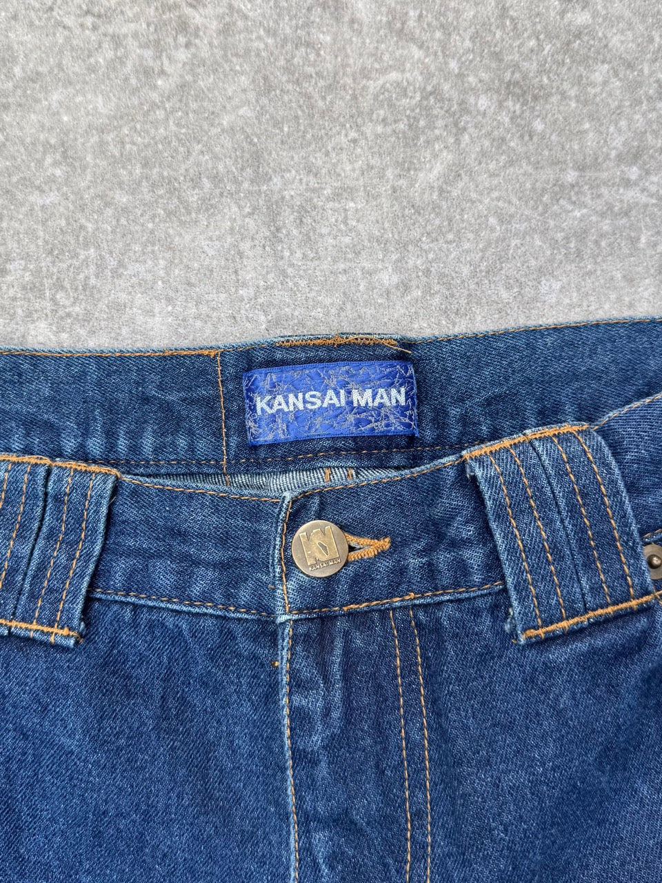 Kansai Man Dragon Embroidered Cropped Denim Jeans