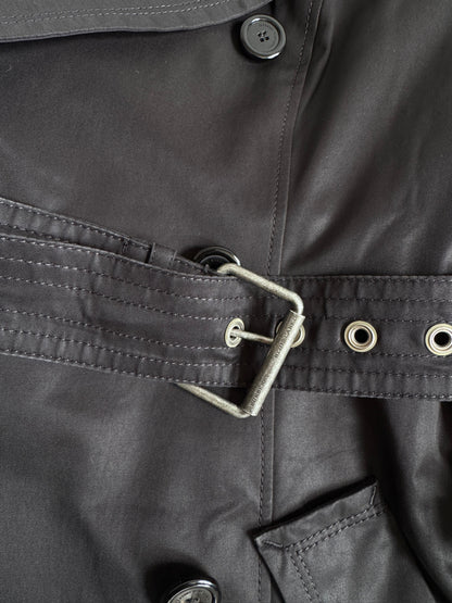 Burberry Wool Lined Double Breasted Black Trench