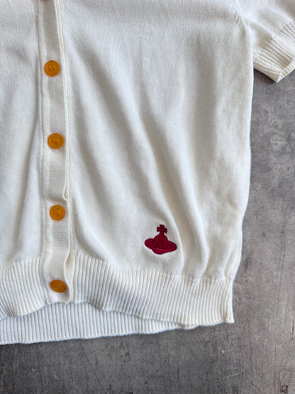 Vivienne Westwood Red Label Cream Orb Logo SS Cardigan | Extra Small, Multicoloured
